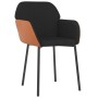 Sillas de comedor 2 unidades cuero sintético y tela negro de , Sillas de comedor - Ref: Foro24-344754, Precio: 116,33 €, Desc...