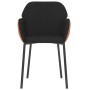 Sillas de comedor 2 unidades cuero sintético y tela negro de , Sillas de comedor - Ref: Foro24-344754, Precio: 116,33 €, Desc...