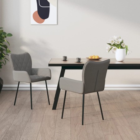 Sillas de comedor giratorias 2 unidades tela gris claro de , Sillas de comedor - Ref: Foro24-344831, Precio: 130,45 €, Descue...