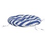 Cojín redondo tela Oxford a rayas azul y blanco Ø 100x11 cm de , Cojines para sillas y sofás - Ref: Foro24-361977, Precio: 53...