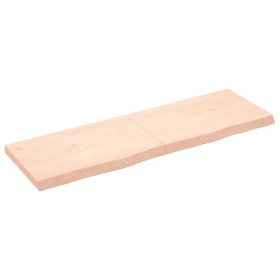 Estante de pared madera maciza roble sin tratar 160x50x(2-6) cm de , Estantes y estanterías - Ref: Foro24-363593, Precio: 62,...