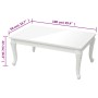 Mesa de centro madera de ingeniería blanco brillo 100x50x42 cm de , Mesas de centro - Ref: Foro24-358560, Precio: 138,33 €, D...