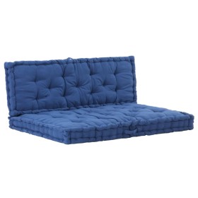 Cojines para muebles de palés 2 unidades algodón azul claro de , Cojines para sillas y sofás - Ref: Foro24-3053641, Precio: 1...