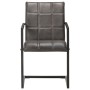 Sillas de comedor voladizas 6 uds cuero auténtico gris de , Sillas de comedor - Ref: Foro24-3059814, Precio: 875,39 €, Descue...