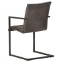 Sillas de comedor voladizas 6 uds cuero auténtico gris de , Sillas de comedor - Ref: Foro24-3059814, Precio: 875,39 €, Descue...