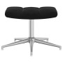 Sillón de relax con taburete terciopelo negro en Sillones | Comprar online en Foru.es