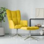 Sillón de relax con taburete terciopelo amarillo mostaza en Sillones | Comprar online en Foru.es