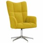 Sillón de relax con taburete terciopelo amarillo mostaza en Sillones | Comprar online en Foru.es
