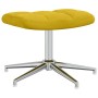 Sillón de relax con taburete terciopelo amarillo mostaza en Sillones | Comprar online en Foru.es