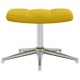 Sillón de relax con taburete terciopelo amarillo mostaza en Sillones | Comprar online en Foru.es
