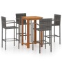 Conjunto de bar para jardín 5 piezas gris de , Conjuntos de jardín - Ref: Foro24-3067989, Precio: 388,17 €, Descuento: %