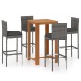 Conjunto de bar para jardín 5 piezas con cojines gris | Foro24.es | Tu tienda online para hogar, jardín y más Foro24.es