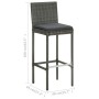 Conjunto de bar para jardín 5 piezas con cojines gris | Foro24.es | Tu tienda online para hogar, jardín y más Foro24.es