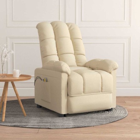 Sillón de masaje eléctrico tela color crema de , Sillones de masaje eléctricos - Ref: Foro24-3073767, Precio: 240,45 €, Descu...