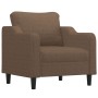 Sillón con taburete tela marrón 60 cm de , Sofás - Ref: Foro24-3201130, Precio: 215,08 €, Descuento: -5%%