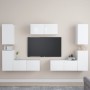 Set de muebles de salón TV 7 piezas madera de ingeniería blanco de , Muebles TV - Ref: Foro24-3078672, Precio: 260,38 €, Desc...