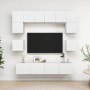 Set de muebles de salón TV 8 piezas madera de ingeniería blanco de , Muebles TV - Ref: Foro24-3078691, Precio: 270,74 €, Desc...