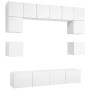 Set de muebles de salón TV 8 piezas madera de ingeniería blanco de , Muebles TV - Ref: Foro24-3078691, Precio: 270,74 €, Desc...