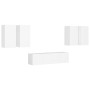 Set de muebles de salón TV 6 piezas madera de ingeniería blanco de , Muebles TV - Ref: Foro24-3078679, Precio: 202,76 €, Desc...