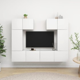 Set de muebles de salón TV 6 piezas madera de ingeniería blanco de , Muebles TV - Ref: Foro24-3078698, Precio: 224,24 €, Desc...