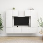 Set de muebles de salón TV 6 piezas madera de ingeniería blanco de , Muebles TV - Ref: Foro24-3078698, Precio: 224,24 €, Desc...