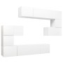 Set de mueble para TV de 8 piezas madera de ingeniería blanco de , Muebles TV - Ref: Foro24-3078723, Precio: 288,96 €, Descue...