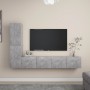 Set muebles de salón TV 4 pzas madera ingeniería gris hormigón de , Muebles TV - Ref: Foro24-3079094, Precio: 134,85 €, Descu...