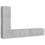 Set muebles de salón TV 4 pzas madera ingeniería gris hormigón de , Muebles TV - Ref: Foro24-3079094, Precio: 134,85 €, Descu...