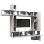 Set muebles de salón TV 9 pzas madera ingeniería gris hormigón de , Muebles TV - Ref: Foro24-3079158, Precio: 382,90 €, Descu...