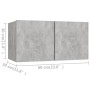 Set muebles de salón TV 4 pzas madera ingeniería gris hormigón de , Muebles TV - Ref: Foro24-3079151, Precio: 134,49 €, Descu...