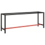 Estructura banco de trabajo metal negro y rojo mate 210x50x79cm de , Patas para mesas - Ref: Foro24-151454, Precio: 86,25 €, ...