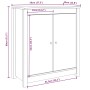 Aparador de madera maciza de pino blanco 70x35x80 cm de , Aparadores - Ref: Foro24-813720, Precio: 106,35 €, Descuento: %