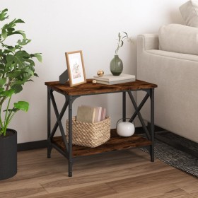 Mesa auxiliar madera contrachapada roble ahumado 55x38x45 cm de , Mesas de centro - Ref: Foro24-823329, Precio: 37,78 €, Desc...
