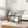 Mesa de centro madera contrachapada y hierro negro 80x45x45 cm de , Mesas de centro - Ref: Foro24-823322, Precio: 50,99 €, De...