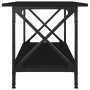 Mesa de centro madera contrachapada y hierro negro 80x45x45 cm de , Mesas de centro - Ref: Foro24-823322, Precio: 50,99 €, De...