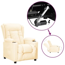 Comprar Sillón elevable cuero sintético crema