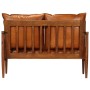 Set de sofás 3 pzas cuero auténtico madera maciza acacia marrón de , Sofás - Ref: Foro24-3099031, Precio: 935,97 €, Descuento: %