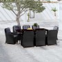 Juego de comedor de jardín 9 piezas negro de , Conjuntos de jardín - Ref: Foro24-3099576, Precio: 1,00 €, Descuento: -5%%