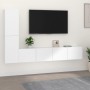 Set de muebles para TV 4 piezas madera contrachapada blanco de , Muebles TV - Ref: Foro24-3114310, Precio: 178,91 €, Descuent...