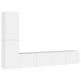 Set de muebles para TV 4 piezas madera contrachapada blanco de , Muebles TV - Ref: Foro24-3114310, Precio: 178,91 €, Descuent...