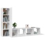 Set de muebles para TV 4 piezas madera contrachapada blanco de , Muebles TV - Ref: Foro24-3114310, Precio: 178,91 €, Descuent...