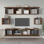 Set de muebles para TV 6 pzas madera contrachapada roble marrón de , Muebles TV - Ref: Foro24-3114365, Precio: 210,03 €, Desc...