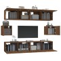 Set de muebles para TV 6 pzas madera contrachapada roble marrón de , Muebles TV - Ref: Foro24-3114365, Precio: 210,03 €, Desc...