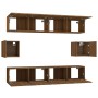 Set de muebles para TV 6 pzas madera contrachapada roble marrón de , Muebles TV - Ref: Foro24-3114365, Precio: 210,03 €, Desc...