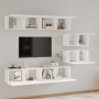 Set de muebles para TV 6 piezas madera contrachapada blanco de , Muebles TV - Ref: Foro24-3114598, Precio: 279,18 €, Descuent...