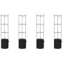 Tutor para tomates con bolsa 4 uds de acero y PP 154 cm en Soportes para macetas | Comprar online en Foru.es