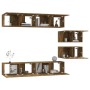 Set de muebles de TV 6 pzas madera contrachapada roble ahumado de , Muebles TV - Ref: Foro24-3114603, Precio: 179,64 €, Descu...