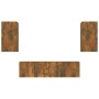 Set de muebles de TV 4 pzas madera contrachapada roble ahumado de , Muebles TV - Ref: Foro24-3120206, Precio: 121,52 €, Descu...