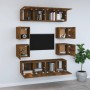 Set de muebles de TV 8 pzas madera contrachapada roble ahumado de , Muebles TV - Ref: Foro24-3120212, Precio: 202,66 €, Descu...