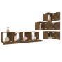 Set de muebles de TV 6 pzas madera contrachapada roble ahumado de , Muebles TV - Ref: Foro24-3120299, Precio: 139,44 €, Descu...